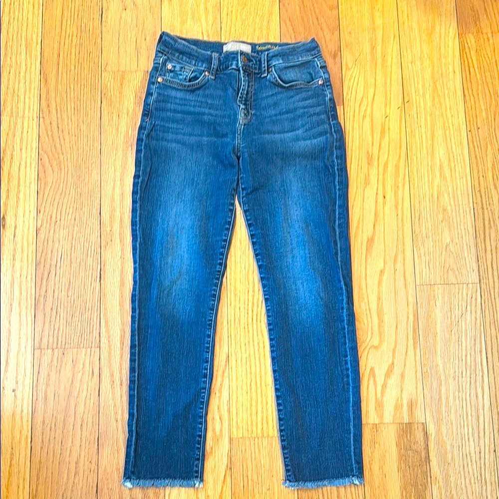 7 For All Mankind Blue Ankle Cropped Jeans